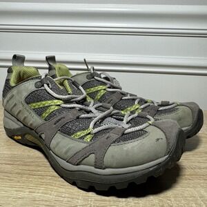 Merrell Siren Sport Grey Lime‎ Womens Sz 10.5 Trail Hiking Vibram Sole Shoes